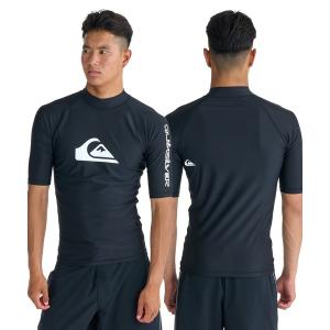ラッシュガード QUIKSILVER メンズ ALL TIME SR ハイネック半袖ラッシュガード 速乾 UPF50+ ストレッチ「2026年春夏モデル」 メンズ