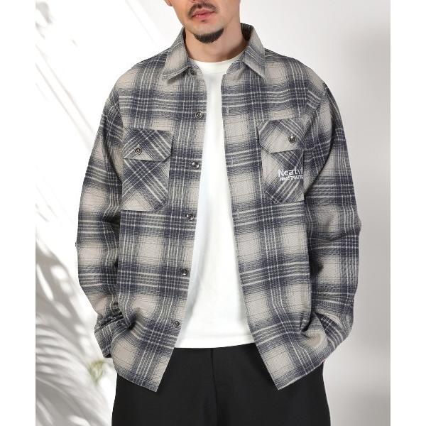 シャツ チェック柄コットンシャツジャケット メンズ レディース