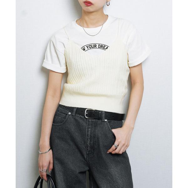 キャミソール ニットキャミソール ビスチェ