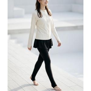 水着 1枚で着られる！ラッシュガード×トレンカ一体型ショートパンツ 水着セット（junior・lady's） キッズ 子供 女の子