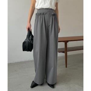 パンツ 「低身長サイズあり」ギャザーフリルパンツ レディース