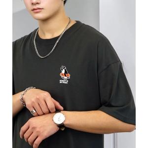 tシャツ 刺繍 ワイド 半袖 Tシャツ ロゴ キャラ ハート メンズ レディース