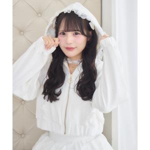 パーカー フリルショートパーカー レディース