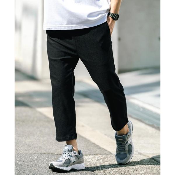 パンツ 多機能 接触冷感ストレッチUVカットクロップドイージーパンツ メンズ レディース