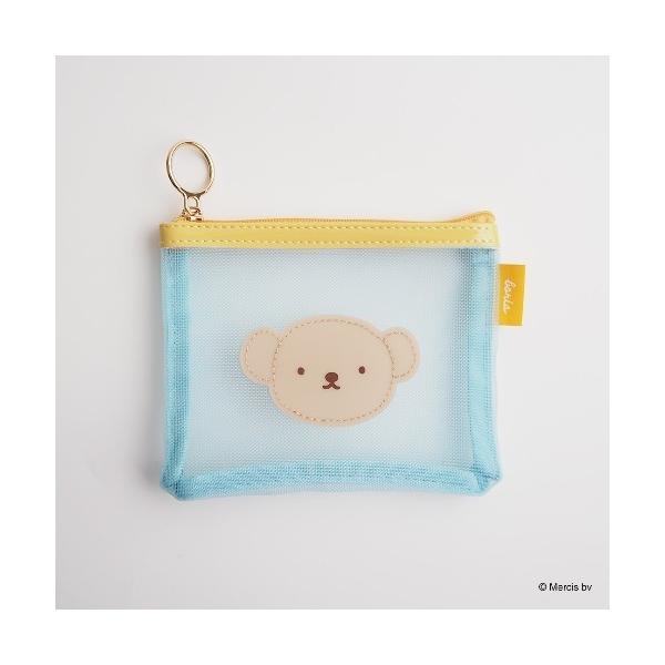 ポーチ BRUNA BICOLOR MESH ミニフラットポーチ レディース