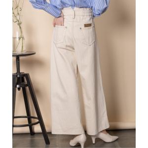 ジーンズ デニム デニムパンツ ハイウエスト デニムワイドパンツ レディース