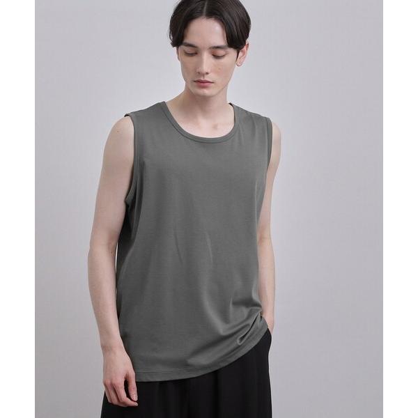 tシャツ 「UVカット／接触冷感」スムースシルケット ノースリーブカットソー メンズ
