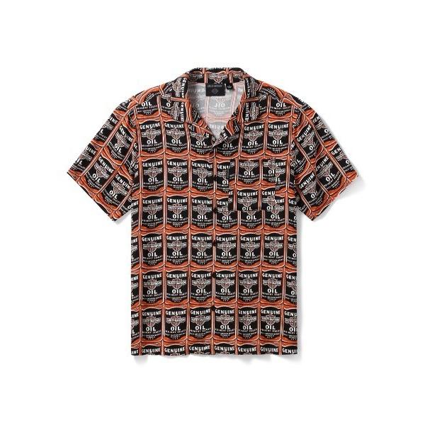 シャツ H-D(R)エッセンシャル オイル缶 アロハシャツ メンズ