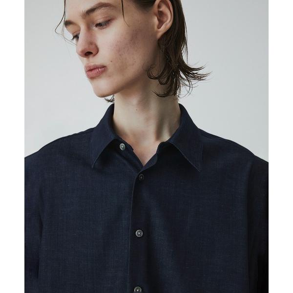 シャツ 「新作」スラブシャンブレー デニムシャツ　｜ウォッシャブル/イージーケア/春服 メンズ