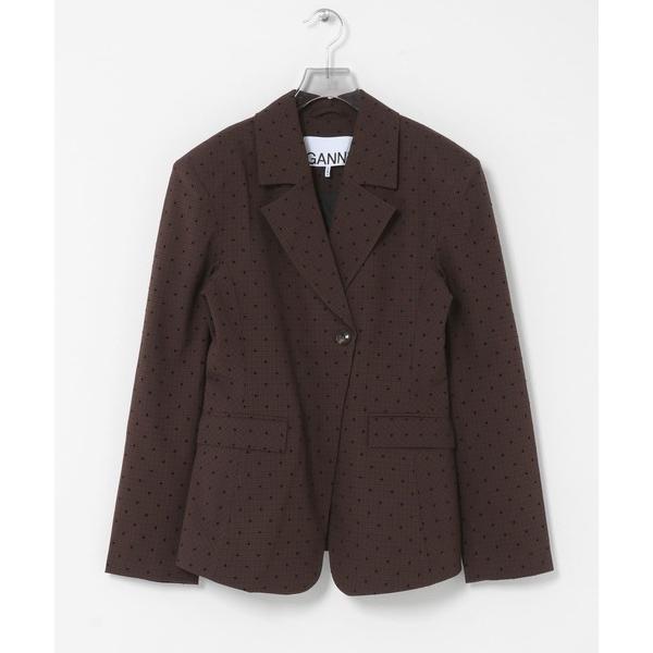 Ganni Ganni FLOCKCHECK SUITING BLAZER ジャケット