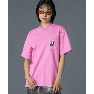 tシャツ FACE AND WORDS POCKET S/S TEE レディース