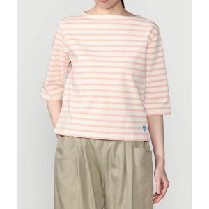 tシャツ ORCIVAL | コットンロード ショートスリーブ ボートネックバスクシャツ WOMEN レディース