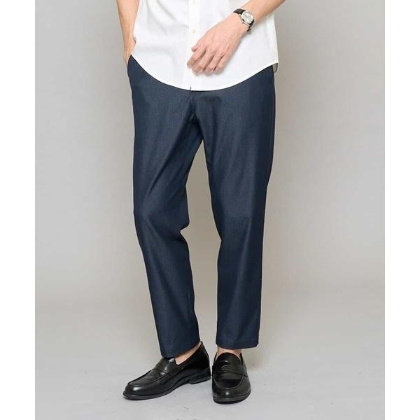 パンツ 「イージーケア/接触冷感」デニムライクストレッチアンクルセミルーズパンツ メンズ