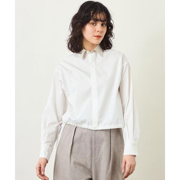 ブラウス シャツ GREY LABEL サイドリボンクロップドシャツ レディース