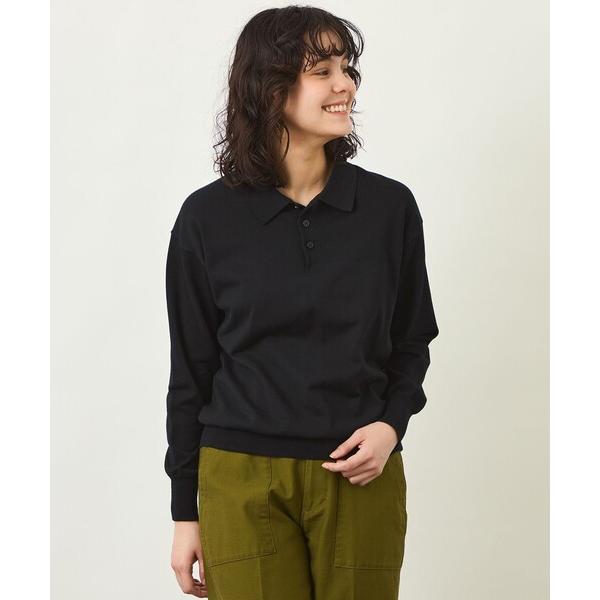 ポロシャツ ポロ GREY LABEL ラインニットポロ レディース