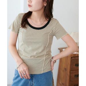 tシャツ 「WEB限定」ボーダーメロー半袖T レディース