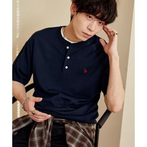 セーター ニット U.S. POLO ASSN. × PUBLUX/ユーエスポロアッスン 「接触冷感」別注 ヘンリーネック サマーニット　限定展開