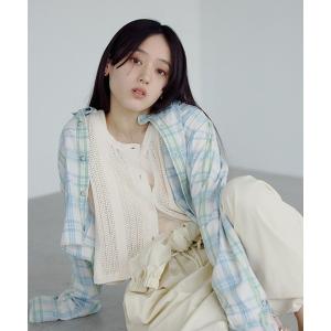 カーディガン 「daily CLIP」ストライプカーディガン レディース