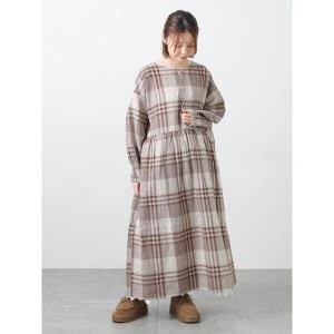 【Cross×Linen】ギャザーワンピース サマンサモスモス Samansa Mos2（サマンサモスモス） サマンサ モスモス 【Cross×Linen