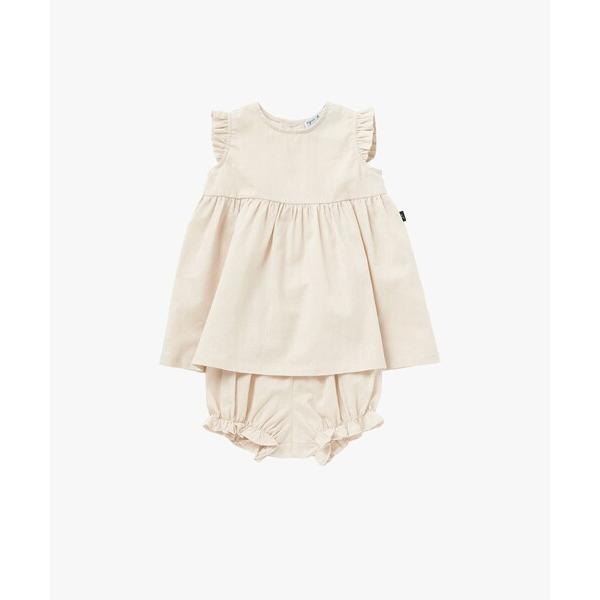 ワンピース ベビー コットンリネン ノースリーブ ワンピース キッズ 子供服