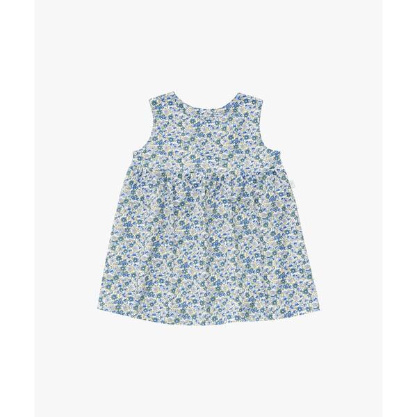 ワンピース ベビー フラワープリント コットン ノースリーブ ワンピース キッズ 子供服