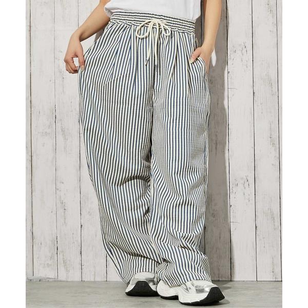 パンツ 「ストライプ」ワイドパンツ／カジュアル×リラックス／春夏／全4色 レディース