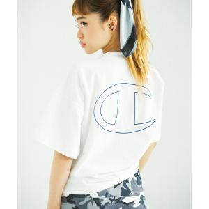 チャンピオン tシャツ 半袖 Champion for X-girl REVERSE WEAVE FACE LABEL S/S TEE レディース メンズ
