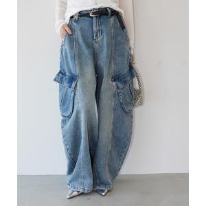 ジーンズ デニム デニムパンツ ワイドカーゴデニムパンツ chw26s163 レディース メンズ