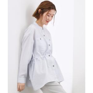 ブラウス シャツ 「貴島明日香さん着用/体型カバー」洗えるシアーサファリシャツジャケット レディース