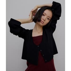 カーディガン LOW BASIC SHORT KNIT CARDIGAN レディース