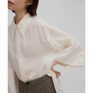 ブラウス シャツ WIDE CUFFS SLEEVE CUPRO BLOUSE レディース