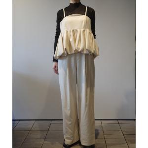 サロペット オーバーオール CLANE PEPLUM LAYERED ALL IN ONE レディース