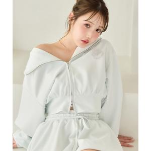 パーカー チュールロゴショートパーカー レディース