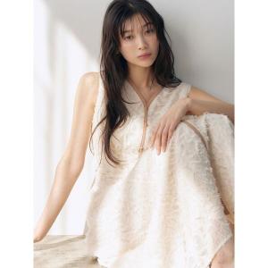 ワンピース カットジャガードパイピングワンピース 「夏服」