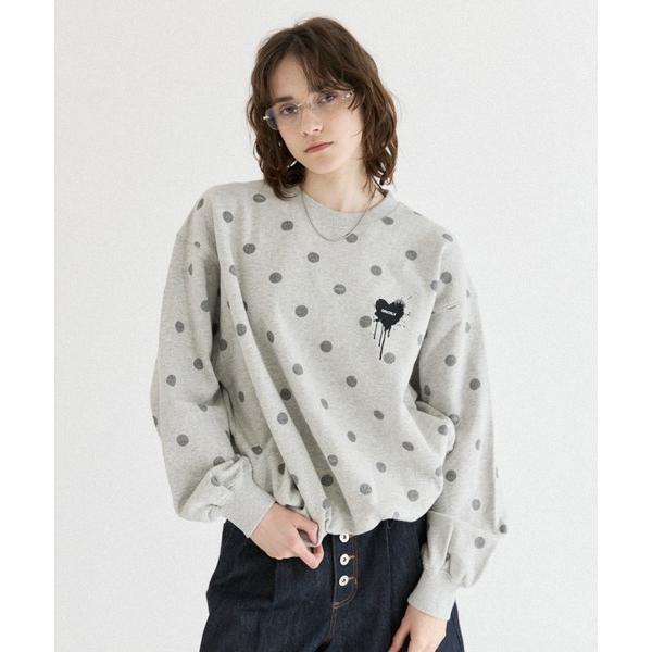 トレーナー スウェット DOT PATTERN HEART LOGO DRAW CODE SWEAT...