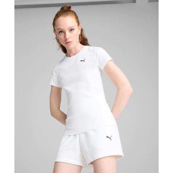 tシャツ 半袖 PUMA プーマ ウィメンズ ワードローブ ESS スリム 半袖 Tシャツ レディー...