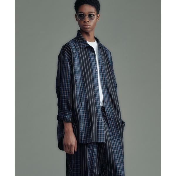 シャツ 「ADAMPATEK/アダムパテック」jacquard check-stripe  shir...