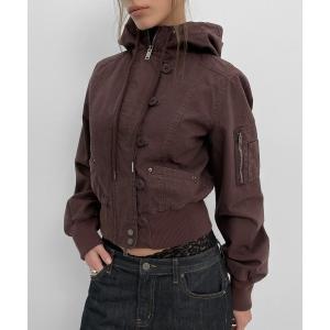 ブルゾン アウター 「MADE」 ジェンジュコットンウォッシングフードジャンパー レディース