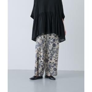 パンツ コットンリネンプリントイージーパンツ レディース