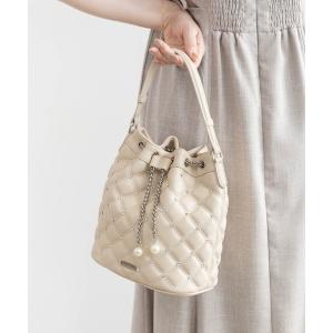 ショルダーバッグ バッグ 2WAY ビジューキルティングショルダーバッグ レディース