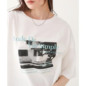 tシャツ 半袖 フォトプリントカラーロゴ半袖Ｔシャツ レディース