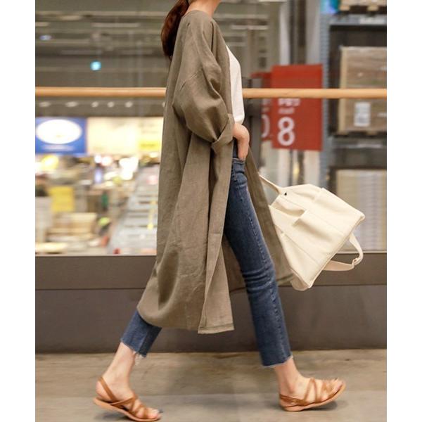 リネンライクロングガウン レディース