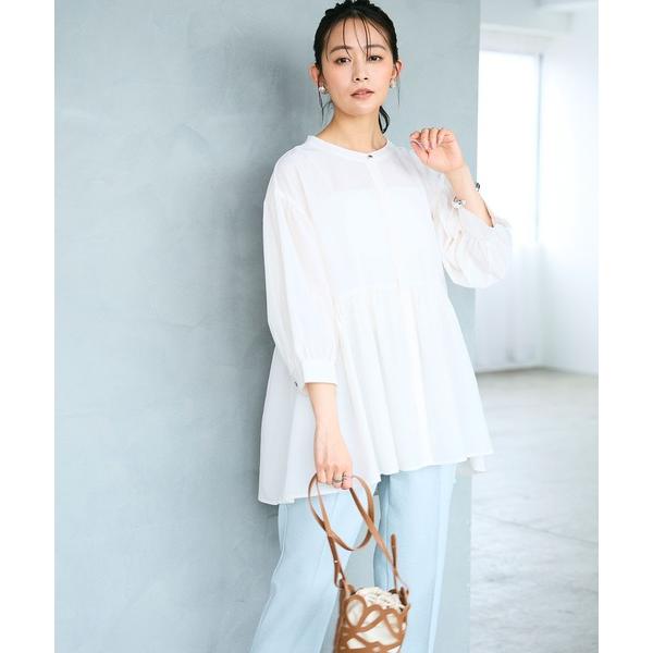 ブラウス シャツ 「吸水 速乾」エブ楽 サッカーストライブペプラムブラウス「CROSS FUNCTI...