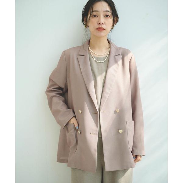 ジャケット テーラードジャケット 「洗える」サマ美え 金釦メッシュテーラードダブルジャケット「CRO...