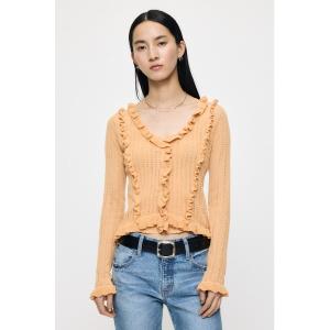 カーディガン 「26年SS新作」POINTELLE RUFFLE カーディガン＆キャミソール レディース