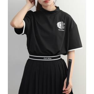tシャツ Oversized Print Mock Neck Top レディース