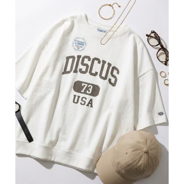 tシャツ 2026SS DISCUS/ディスカス カレッジロゴ ワンポイントロゴ刺繍 オーバーサイズ...