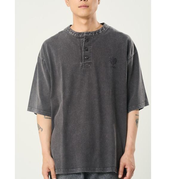tシャツ スノーウォッシュワンポイント刺繍ヘンリーTEE(M1) メンズ