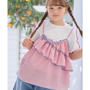 tシャツ ストライプビスチェ＆メローTセット キッズ 子供服 男の子 女の子
