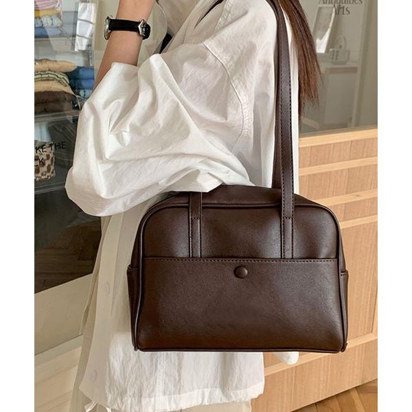 ショルダーバッグ バッグ フロントポケットスクエアショルダーバッグ レディース